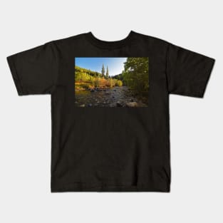 Boulder Colorado Canyon Creek Fall Foliage Kids T-Shirt